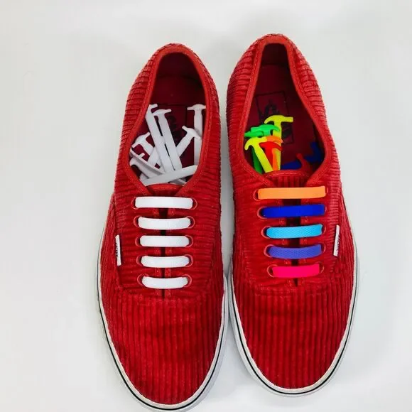 Vans Authentic Corduroy Rumba Red Skate Shoes, Size 7 US, Mens, Good Condition - Picture 9 of 13